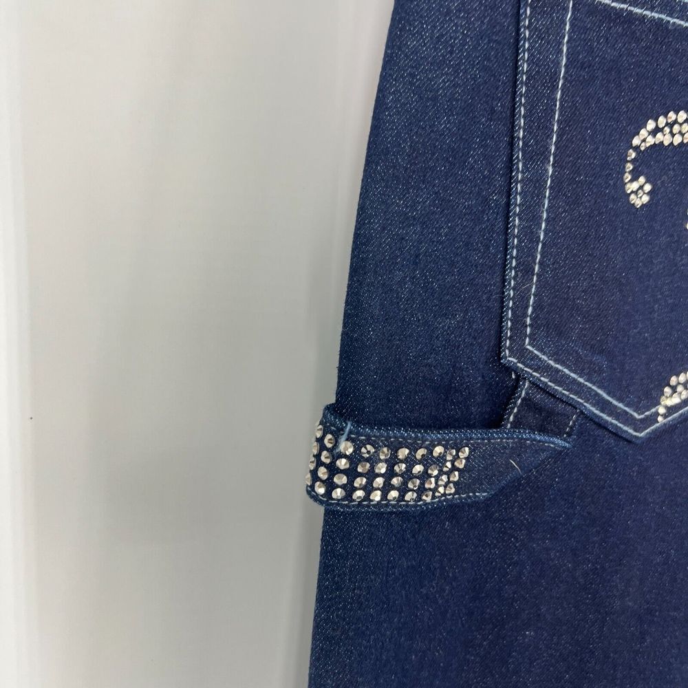Juicy Couture Jeans Women 5/27 Blue Abbot Stone Hammerloop Rinse‎ Wide Leg JC643 - Picture 6 of 13